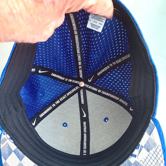 Nike True Dri Fit Duke University Lacrosse Blue Fitted Embroidered Hat - Picture 7 of 7